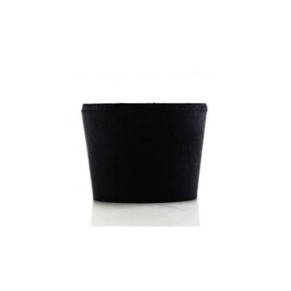 United Scientific Laboratory Grade Rubber Stoppers w/Hole, Black SBR Rubber, Size No 6, 32 x 26 x 25mm, 18PK 259150H-6 - main